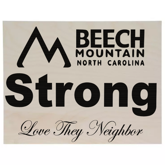 Beech Mountain Strong Plaque