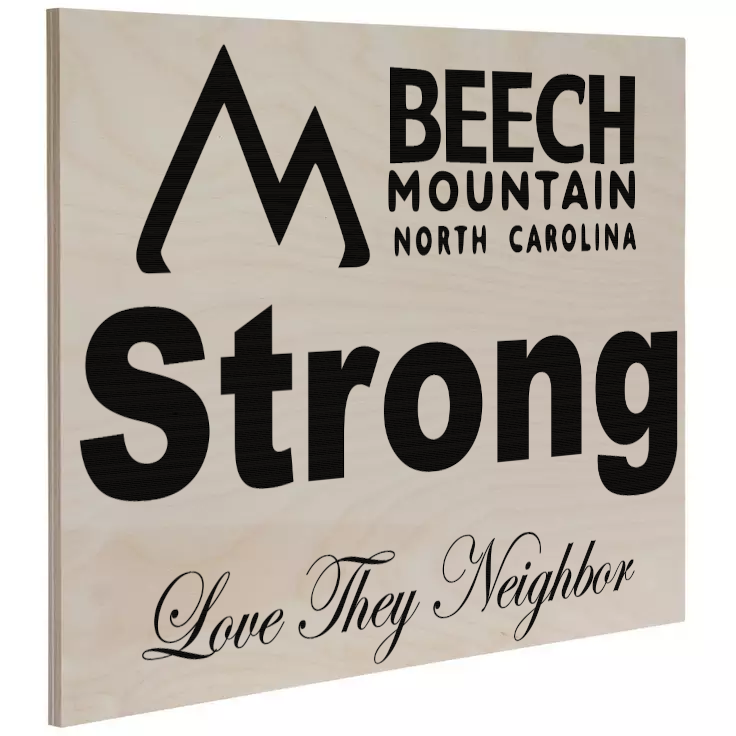 Beech Mountain Strong Plaque